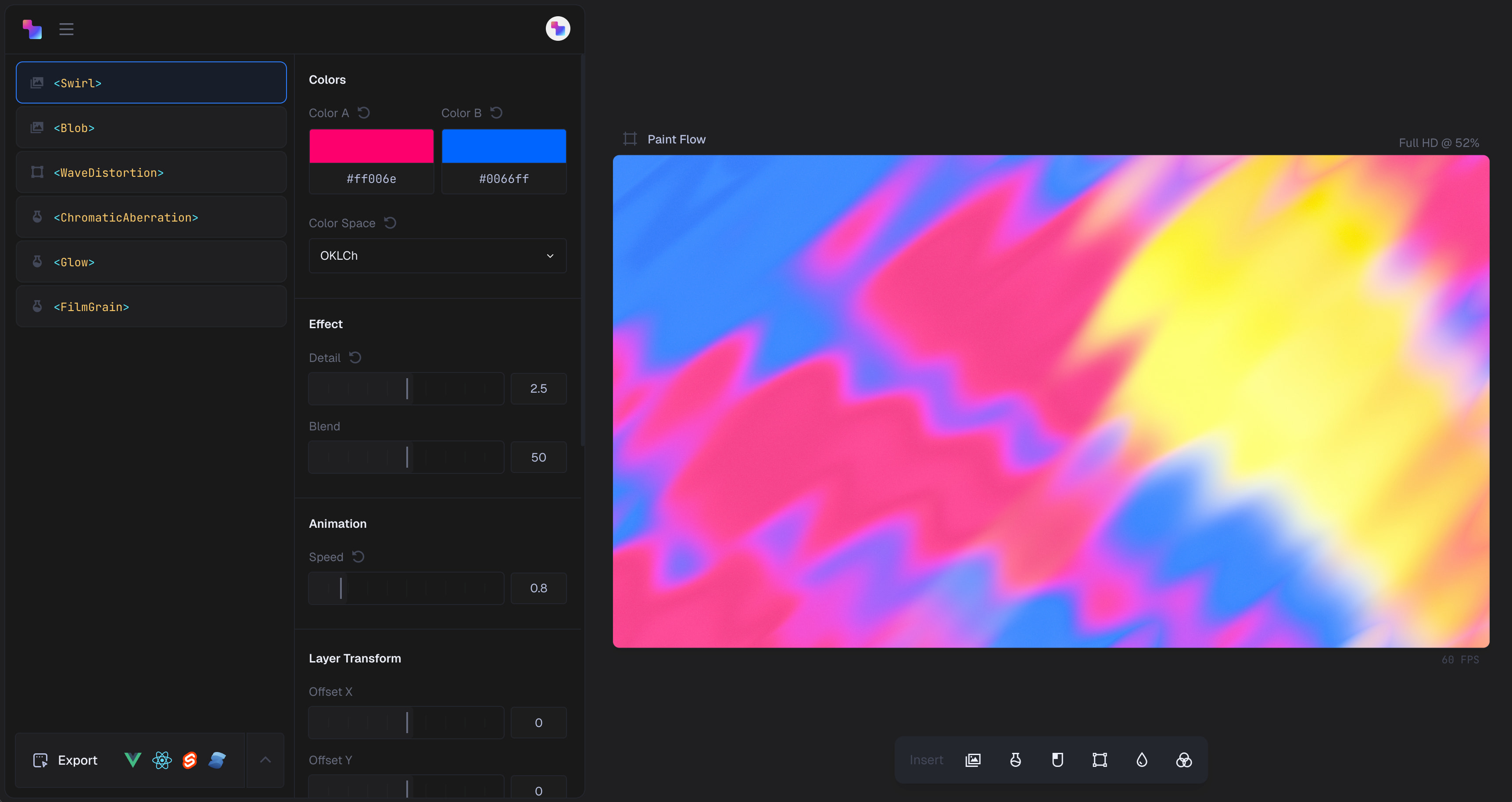 Shader Editor Interface