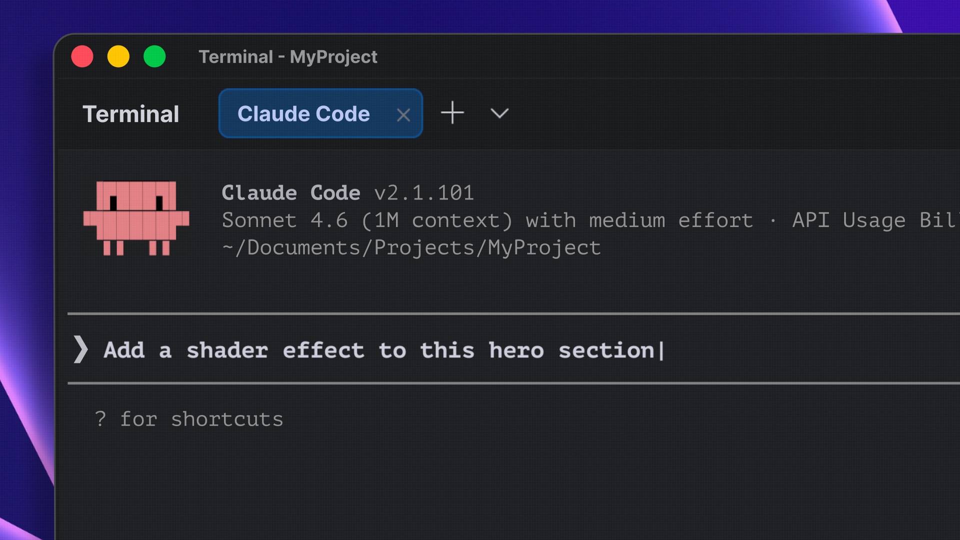 Shaders Pro MCP in Claude Code