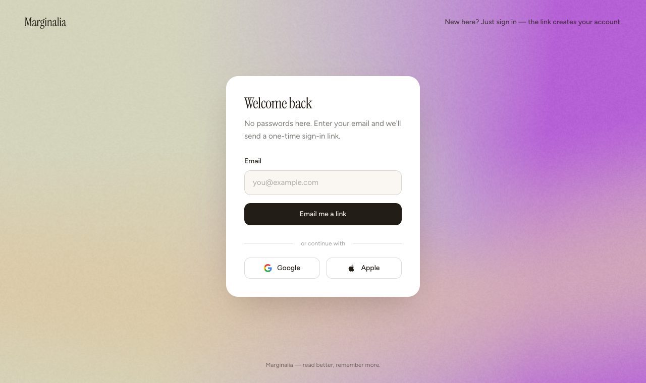 Magic Link Login