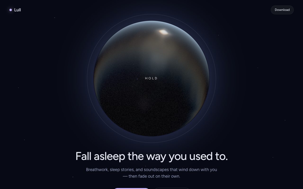 Sleep App Landing